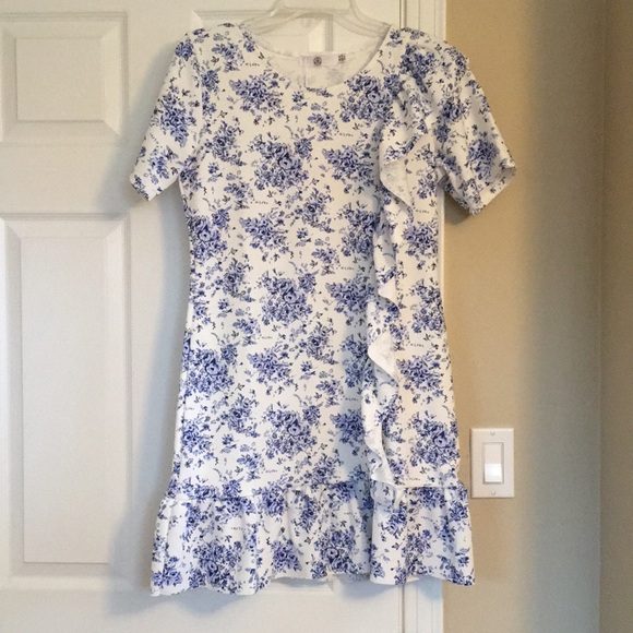 Misguided blue and white floral frill dress - Picture 2 of 4